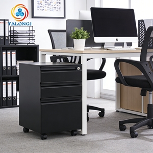 Modern Luxury Minimalist Design Three-<b>drawer</b> Filing Cabinet Metal <b>Lockable</b> Castors Suitable for Home Office Under-desk Storage - Product Image 2