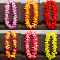 Kalung Lei Luau Hawaii - Kalung Bunga Tarian Hula untuk Pertunjukan, Pesta & Perayaan Bertema Tropis