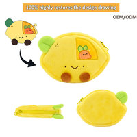 Dompet Koin Mini Plush Custom Lucu dengan Resleting, Tas Dompet OEM, Bisa Cetak Logo, Unik, Praktis, Pouch Kawaii, Dompet Koin Kartun, MOQ Rendah