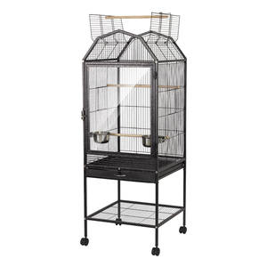 Springstang Bovenop In Vogelkooien Voor Papegaaienduiven Die Ijzerdraadkooi Spelen Met Stationstaven Voedselbassins Dienblad Vogelhuisje - Product Image 1