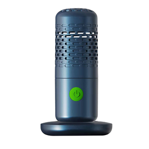 Lavadora de Verduras Portátil de Plástico Azul con Botón de Encendido Verde para Uso Doméstico - Product Image 1