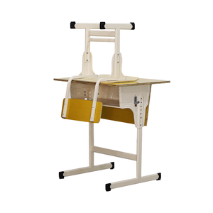 Ensemble de bureau et de chaise d'école à hauteur réglable, plateau en MDF, cadre en acier, mobilier pour étudiants pour la salle de classe - Product Image 6