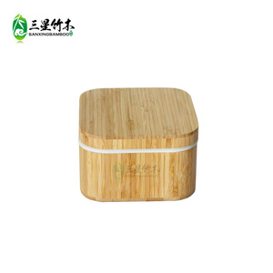 Bamboo bento <b>box</b>, square, <b>insulated</b> container with lid, student <b>lunch</b> <b>box</b>, airtight <b>lunch</b> <b>box</b>, customizable bamboo lid. - Product Image 1