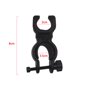 Clip de support de lampe de vélo réglable, diamètre 3.5cm, support de montage en caoutchouc noir pour lampe torche, vélo de montagne, vélo de route - Product Image 1