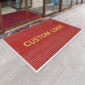 <span class=keywords><strong>Tapis</strong></span> de porte en aluminium encastré personnalisé avec logo, pour l'extérieur et l'intérieur, résistant aux intempéries, <span class=keywords><strong>tapis</strong></span> de sol commercial pour bureau - Product Image 1