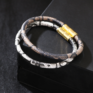 Prodotti alla moda nuovi arrivi bracciale in pelle di corda colorata fatta a mano con chiusura magnetica per le donne - Product Image 3