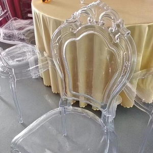 Respaldo de alta calidad Hotel Banquete Fiesta Evento <span class=keywords><strong>Resina</strong></span> transparente Cristal Boda Acrílico Silla de plástico transparente - Product Image 1