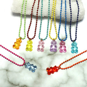 Gioielli di moda per bambini <span class=keywords><strong>con</strong></span> Glitter lucenti <span class=keywords><strong>collana</strong></span> di accessori per cartoni animati <span class=keywords><strong>con</strong></span> ciondolo in plastica in resina colorata - Product Image 1
