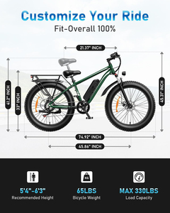 Bicicleta Eléctrica OBX EB26 con Sensor Inteligente, 48v, 7 Velocidades, Motor sin Escobillas, para Adultos, desde China - Product Image 6