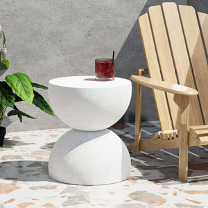 <span class=keywords><strong>Table</strong></span> d'appoint ronde, petite <span class=keywords><strong>table</strong></span> d'appoint en sablier, tables basses vintage en <span class=keywords><strong>terrazzo</strong></span>, <span class=keywords><strong>table</strong></span> <span class=keywords><strong>de</strong></span> <span class=keywords><strong>chevet</strong></span> pour le salon - Product Image 1
