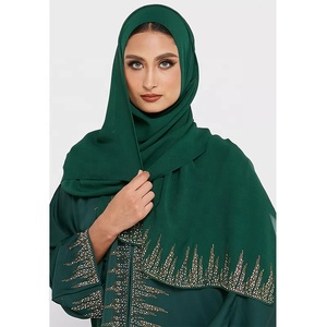 Muculmano nuovo floreale ultimo bel motivo a strisce Design manica lunga abito islamico abbigliamento donna musulmano Abaya Dubai - Product Image 3