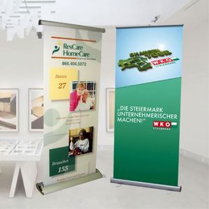 Exhibition Rollup Banner Stand 85X200 <b>Roll</b>-Up-Banner Aluminum Retractable <b>Roll</b> up Banner Stand - Product Image 1