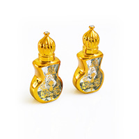 Bouteille en verre doré de haute qualité avec pompe de pulvérisation Bouteille de parfum en verre double vide pour l'emballage