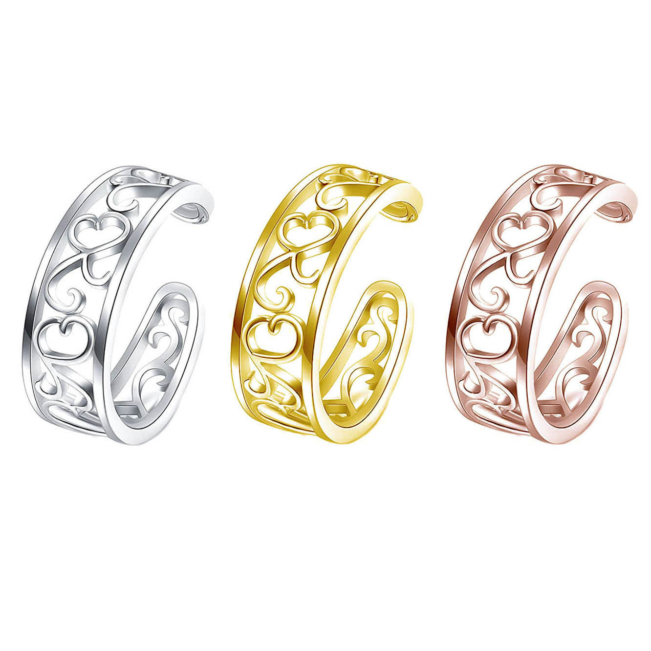 New Trendy Waterproof Stainless Steel Summer Beach Holiday Foot Body Jewelry Girls Women Hollow Flower Toe Rings