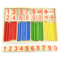 Jouets en Bois Montessori d'Apprentissage Précoce Éducatifs pour Bébé, Jeux d'Initiation aux Chiffres et Bâtonnets de Comptage Mathématiques pour Enfants Filles et Garçons