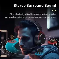 Casque de jeu sans fil AOLION 5.8G pour PS5 PC, réduction de bruit ANC, étanche IPX6, faible latence, micro, noir, accessoires pour casque