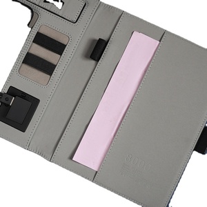 A5 Wireless Charging PU Leather Portfolio with <strong>Mobile</strong> Phone Bracket 8000mah Powerbank <strong>Notebook</strong> Padfolio - Product Image 4