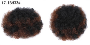 Nuevos y Populares Moños <span class=keywords><strong>de</strong></span> Cabello Afro Rizado para Mujer, Cola <span class=keywords><strong>de</strong></span> Caballo Corta y Rizada, Fibra Sintética Resistente al Calor - Product Image 5
