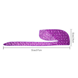Pañuelos para la Cabeza Extra Largos de Seda con Logotipo Personalizado, Durag Unisex, Doo Rags Deportivos, para Esquí, Diseño Casual, para las Cuatro Estaciones, Cuidado del Cabello - Product Image 2