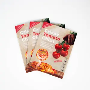 Digital Printing 1.25 Oz Crispy Tomato Chips Moisture Proof Back Seal Pouches With Custom Design
