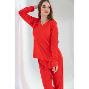 Conjunto de Pijama Bayan LYC VORTEX con Cuello en V y Manga Larga, Transpirable, con Cintura Elástica, Logotipo Personalizable, Material Spandex - Product Image 5