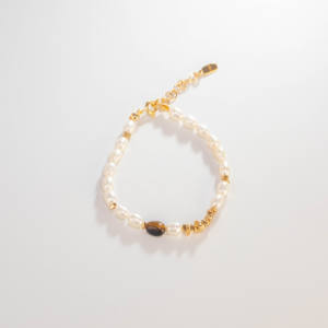 Joyería de Moda Minimalista para Mujer: Delicada Pulsera de Perlas de Arroz con Cadena Ajustable de Piedra Ojo de Tigre en Forma de Bola para Regalos - Product Image 6