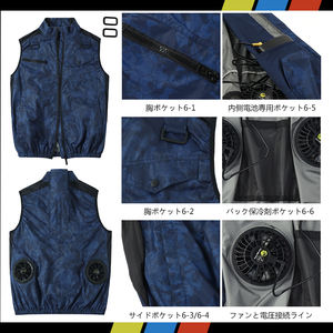 เสื้อกั๊กมือถือ DC 19V 15V 12V 9V,เสื้อกั๊กสองตัวระบายความร้อนด้วยแบตเตอรี่สำหรับฤดูร้อน - Product Image 5