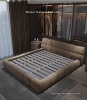 Lit confortable au design moderne avec cadre en bois de pin, tissu en velours, écologique, durable, avec rangement, disponible en tailles simple, double, queen et king.