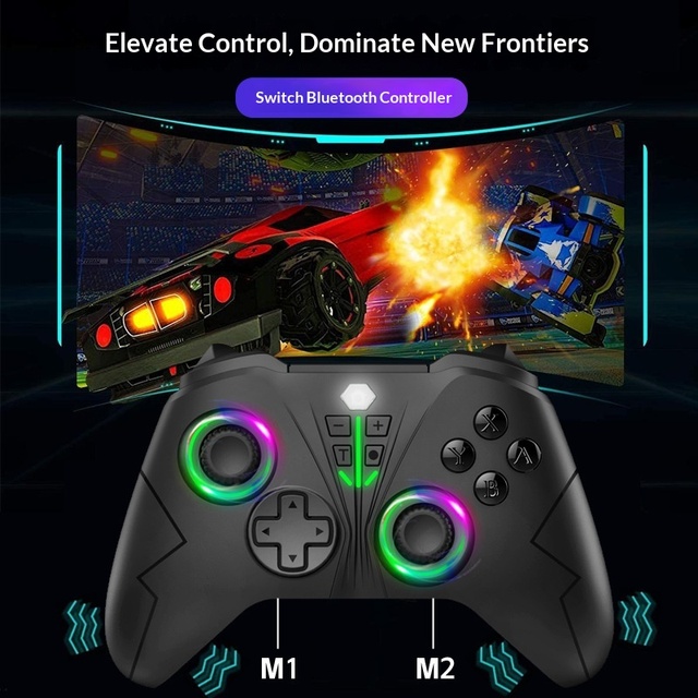 Switch2 Game Controller NS016 BT Vibration Macro Programming Six-Axis Motion Sensing Headphone Jack for Switch2/PC/Android/iOS