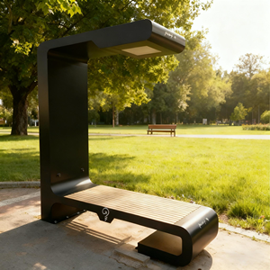 <span class=keywords><strong>Banco</strong></span> Urbano Inteligente con Energía Solar y Caja <span class=keywords><strong>de</strong></span> Luz Publicitaria para Relajarse - Product Image 1