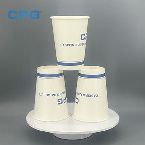 Vasos de Papel Impresos con Logotipo Personalizado del Fabricante, 12oz 16oz, Doble Pared, Compostables, con Revestimiento de PLA y Tapas - Product Image 1