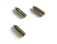 Pointes de flèches de tir à l'arc à coller pour tiges en bois/bambou, pointes de flèches argentées pour diamètre extérieur 8 mm