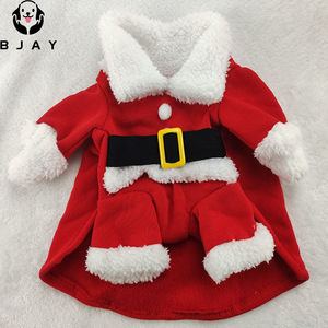 Automne hiver père noël chat et petit <span class=keywords><strong>chien</strong></span> vêtements <span class=keywords><strong>pour</strong></span> animaux de compagnie vêtements de transformation de noël en polyester - Product Image 6