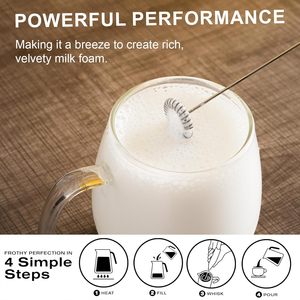 Batidor eléctrico recargable para espumar leche, café, latte, capuchino, chocolate caliente y bebidas suaves todos los días. - Product Image 3