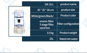 Sistema de filtro de agua, olla de cerámica, Mineral, 492, 78Oz - Product Image 5