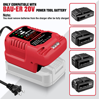 Chargeur de batterie Bauer 20V avec protection contre la surchauffe, compatible avec les outils sans fil Bauer 20V