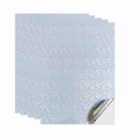 Papier autocollant imprimable et auto-adhésif en vinyle holographique de taille A4 pour impression à jet d'encre d'étiquettes d'emballage