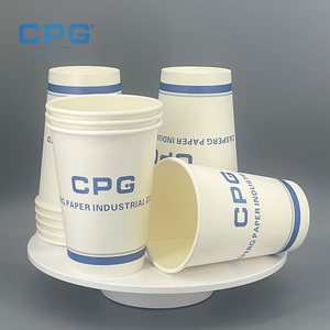 Vasos de Papel Desechables de Doble Pared Resistentes al Calor, Personalizados al por Mayor, de 12oz y 16oz, para Bebidas Calientes, Vasos de Papel Puro - Product Image 1