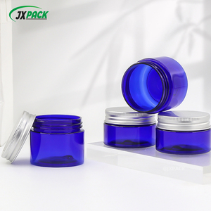 Wholesale 100ml 150ml clear blue black amber wide mouth cosmetic containers food grade plastic pet jar