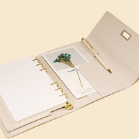 Sidaixue A6 PU cuir à trois volets anneaux classeur couverture rigide 2025 planificateur Journal personnalisé cadeau avec stylo
