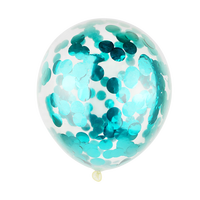 Ensemble de Ballons Transparents en Latex Transparents 12 "18" avec Glands Rose Bleu Blanc Or Rose Confettis Globos pour Décorations de Fête
