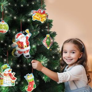 Miroir mosaïque noël enfants Art ensemble bricolage artisanat Kit feuille autocollants pour enfants cadeau d'<span class=keywords><strong>anniversaire</strong></span> pour filles et garçons jouets de noël - Product Image 3