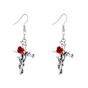 Boucles d'oreilles pendantes <span class=keywords><strong>Serpent</strong></span> avec Épée, style Gothique Glamour, Cerceaux Gothiques, Cadeau, Tendance Sorcière, Déesse, Sombre et Audacieuse - Product Image 4