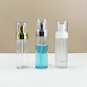 Factory Direct Price <b>Plastic</b> Spray <b>Bottle</b> Round <b>Empty</b> 40ml 50ml 60ml 80ml 100ml 120ml White <b>Plastic</b> <b>Bottle</b> with Gold Spray Cap - Product Image 6