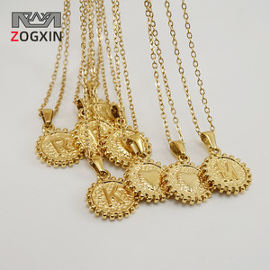 ZOGXIN Stainless Steel Letter Pendant Necklace Gold Plated <b>Cross</b> <b>Chain</b> For Women Fashion Jewelry 21-50cm - Product Image 1