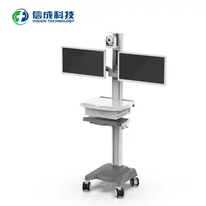 High quality dual screen equipment cart Hot manufacturers direct medical equipment cart Support OEM/ODM customization