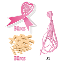 Sensibilisation au cancer du sein ruban rose bannière décorations de fête pour la campagne de santé du sein événements suspendus fournitures de décoration