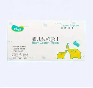 OEM Cotton Tissue Soft Touch Dry Baby Wipes 100pcs Wholesale Price Household Face Hand Nappy Area ODM