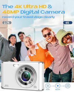 กล้องดิจิตอลความละเอียดสูง 4K ขนาด 2.8 นิ้ว เลนส์คู่ กล้องคู่ พร้อมเอฟเฟกต์กรองแสง 20 แบบ ซูมออปติคอล 16 เท่า ไฟ LED ในตัว - Product Image 5