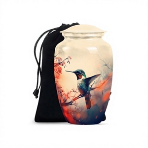 Meilleure vente belle urne funéraire pour cendres humaines grande urne décorative avec sac en velours gratuit - Product Image 1